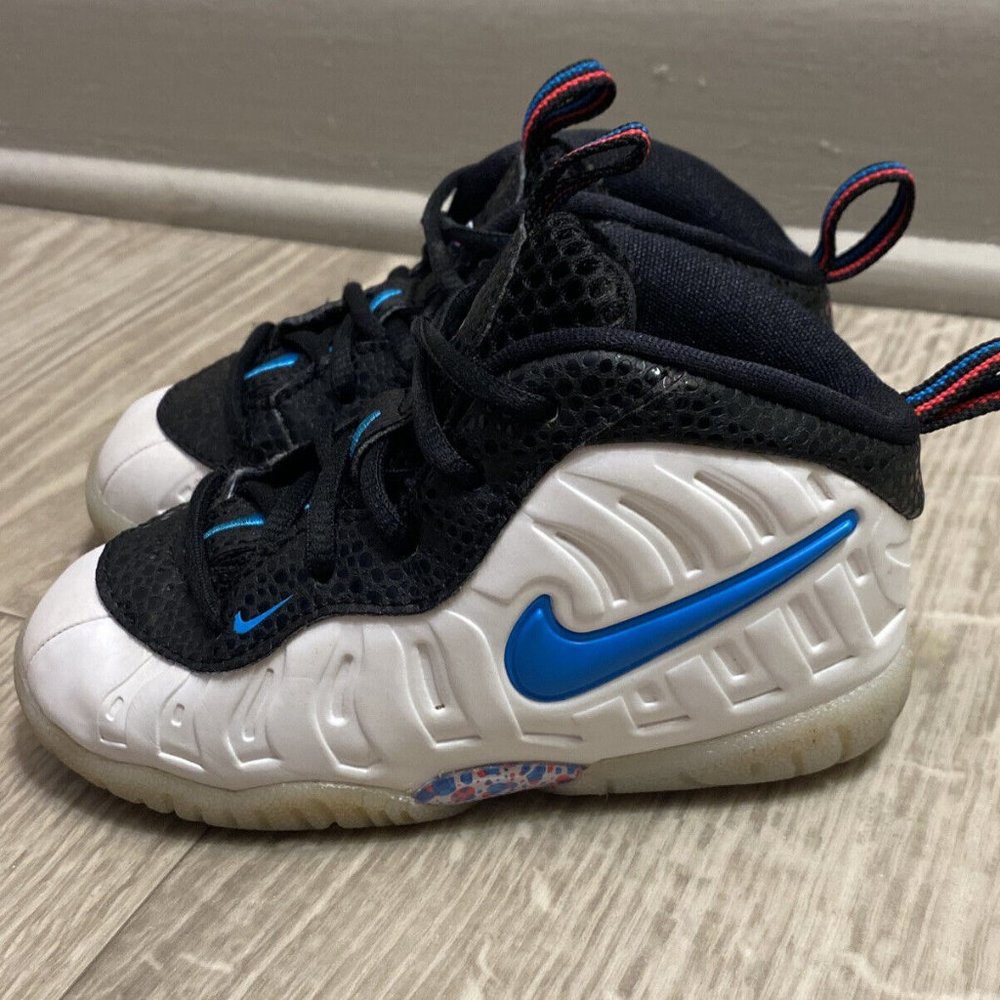 Nike Little Posite Pro (TD) Penny 3D Sz 7C Toddler Shoes (843769-102) Jordan